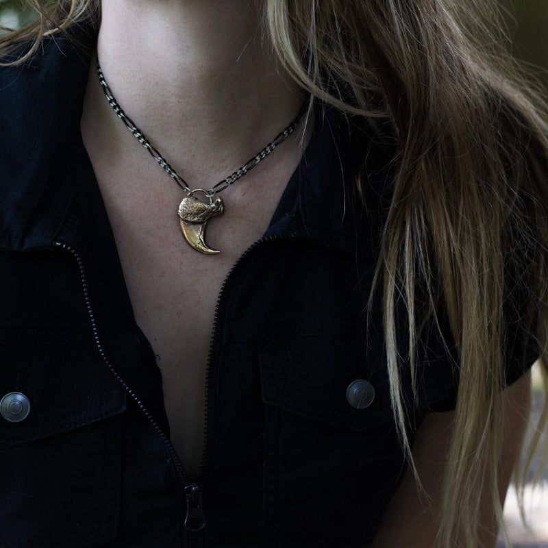 The Tiger | BRONZE | Solid Replica Claw Necklace