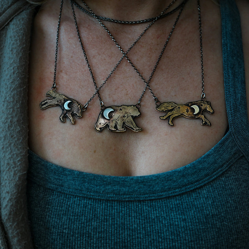 Celestial Guardians | Bronze Necklace