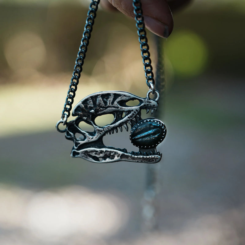Dilophosaurus Skull | Trilobite Necklace