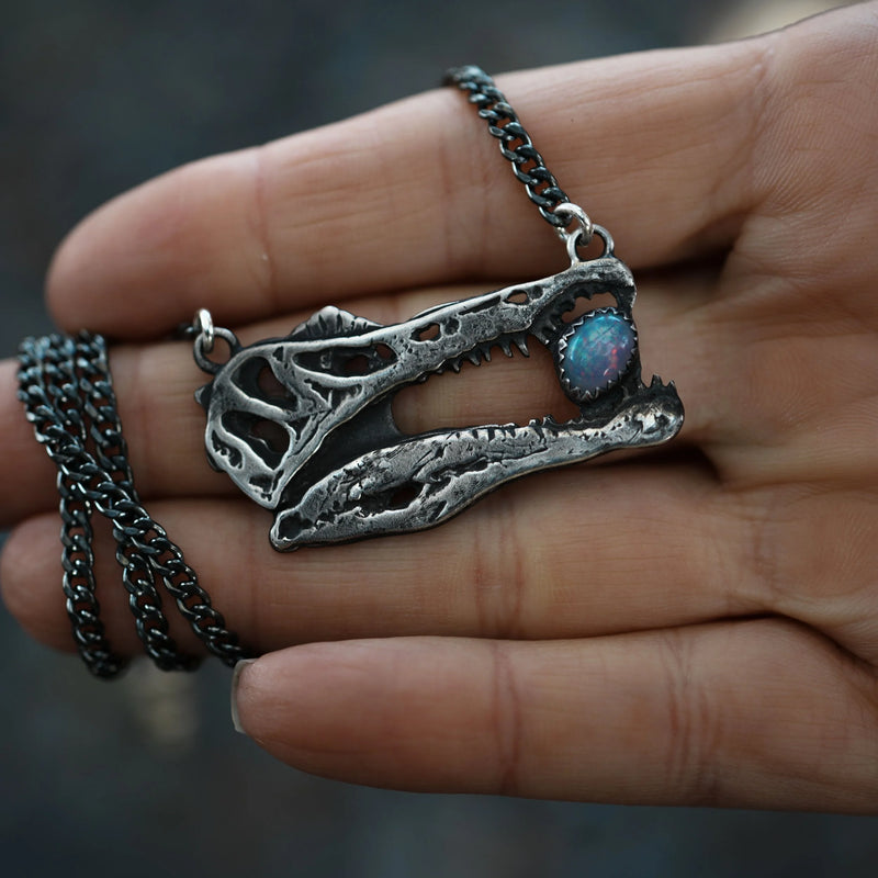 Spinosaurus Skull | Opal Necklace