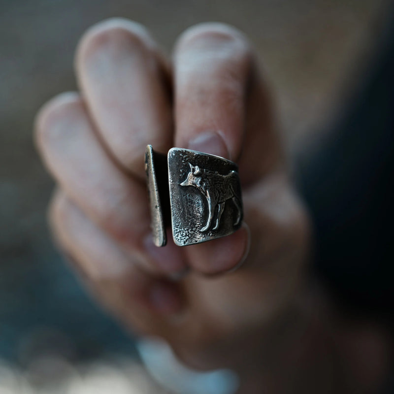 Pack of Two | Silver Wolf Ring