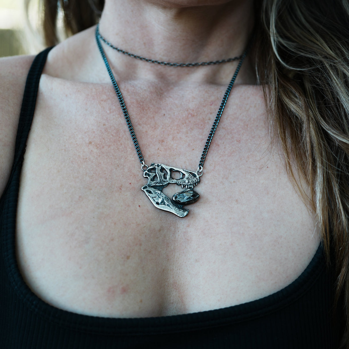 Silver Chain - Stacking Choker, alternate view