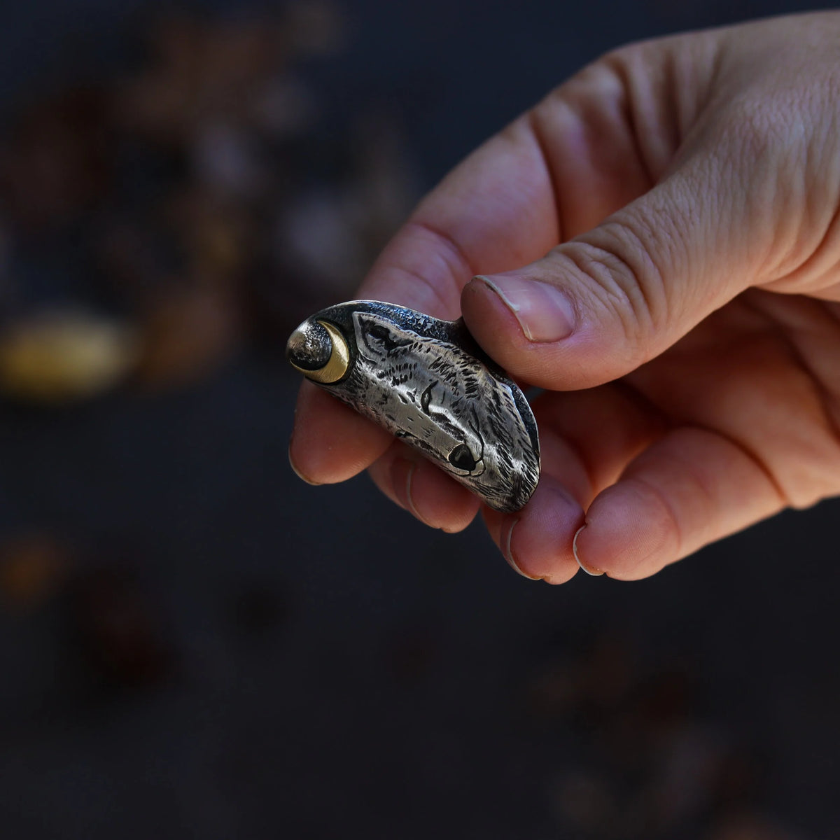 1 Left — The She Wolf Armor Ring - Forged in your size, alternate view