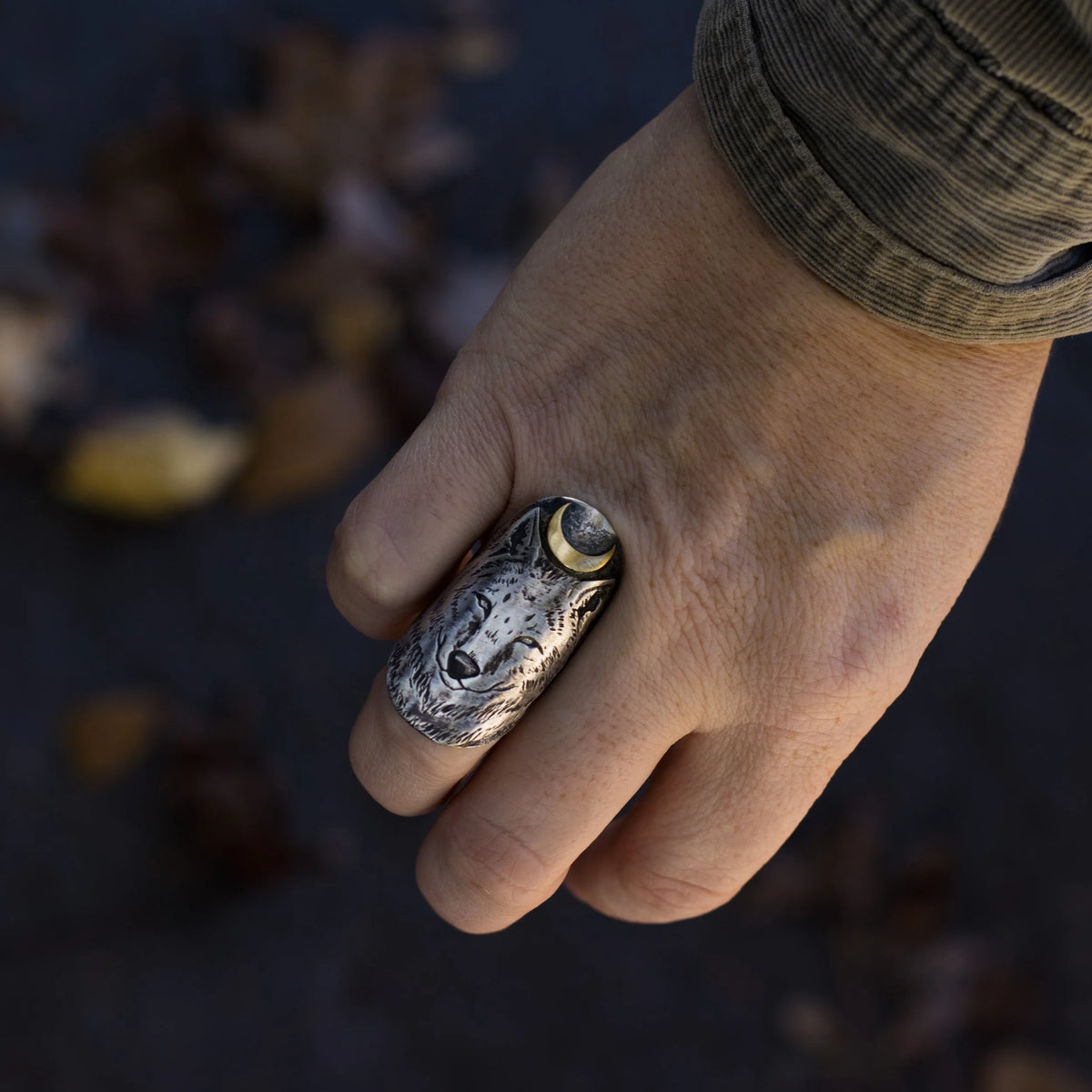1 Left — The She Wolf Armor Ring - Forged in your size, main view