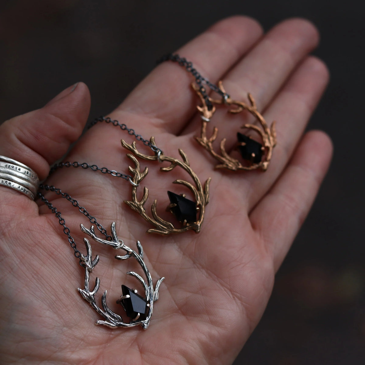 Artemis the Huntress Necklaces - Stag Amulet, detail view