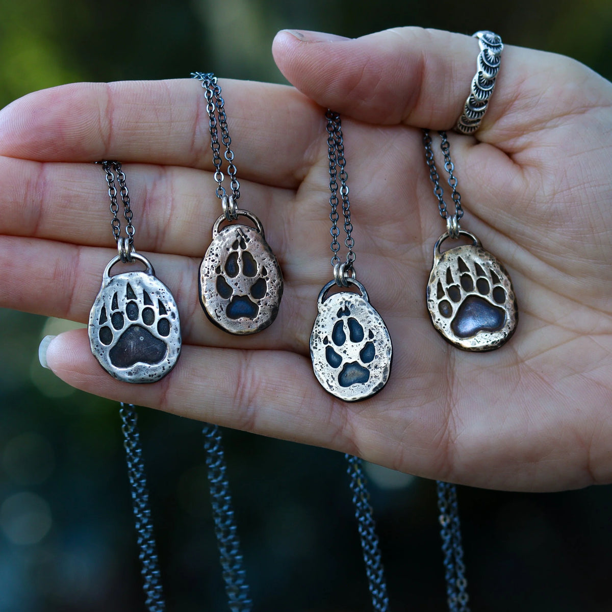 Wolf track necklace, main view