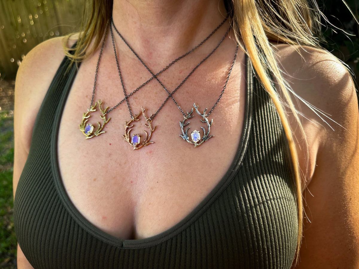 Artemis the Huntress Necklaces - Stag Amulet, close-up detail