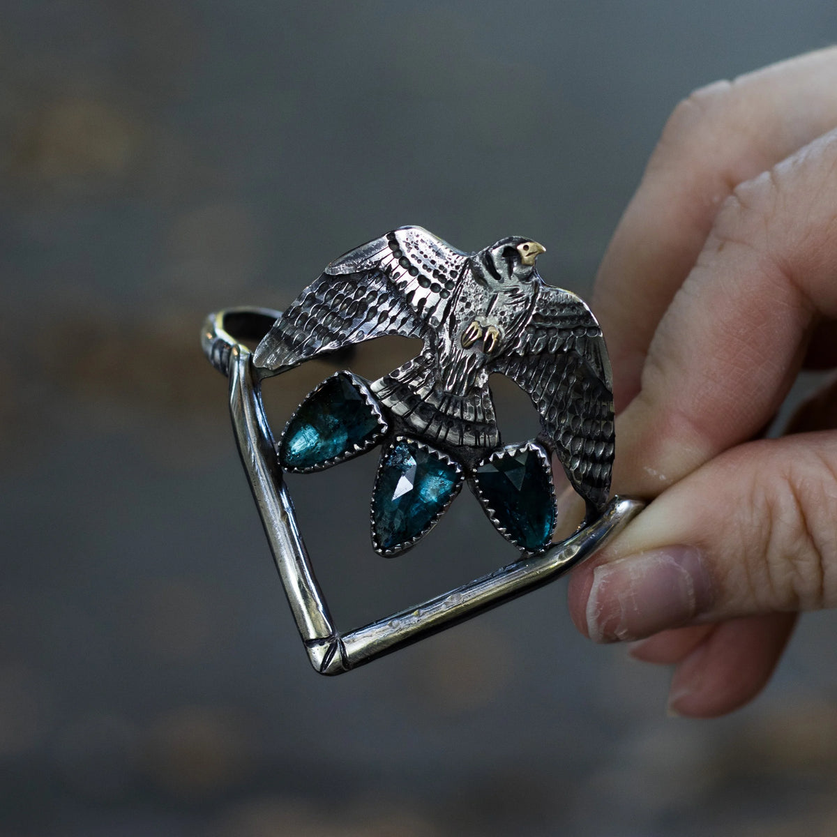 The Kestrel - Spear Cuff Bracelet, close-up detail