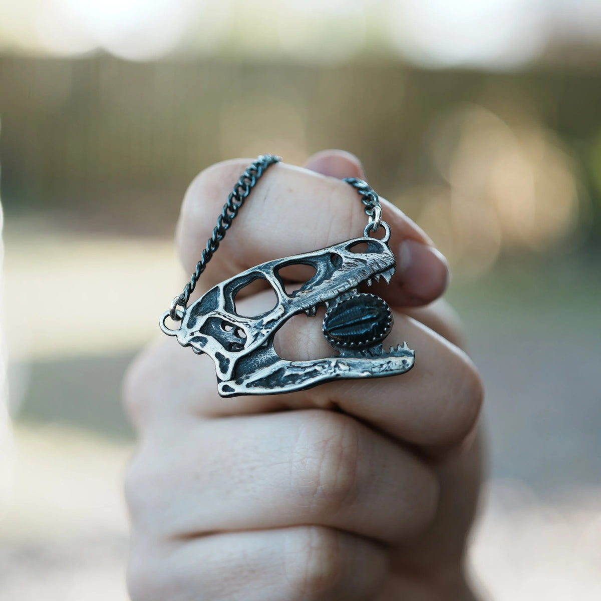 Velociraptor - Trilobite Necklace, detail view