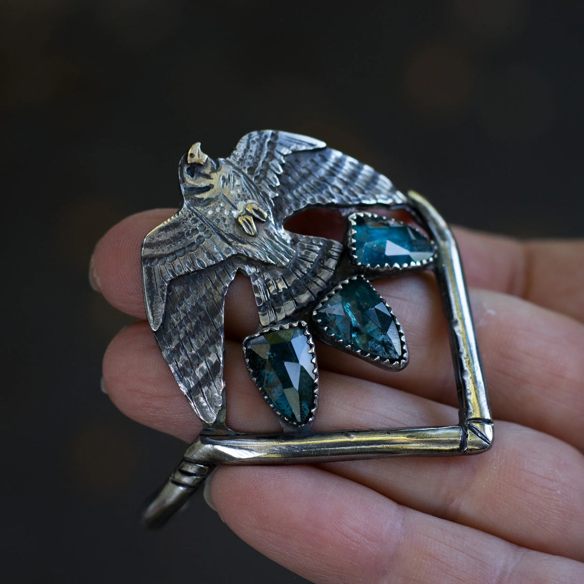 The Kestrel - Spear Cuff Bracelet, angled view