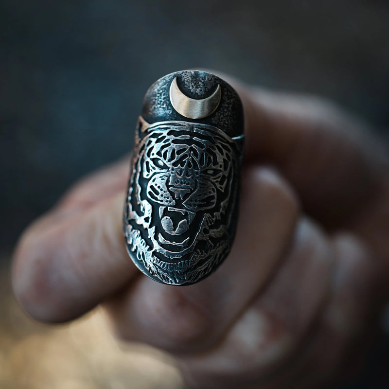 The Moon Tigress Armor Ring | Forged in your size