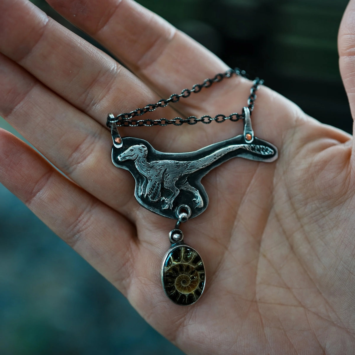 Velociraptor - Necklace, lifestyle view